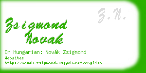 zsigmond novak business card