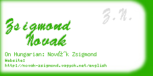 zsigmond novak business card